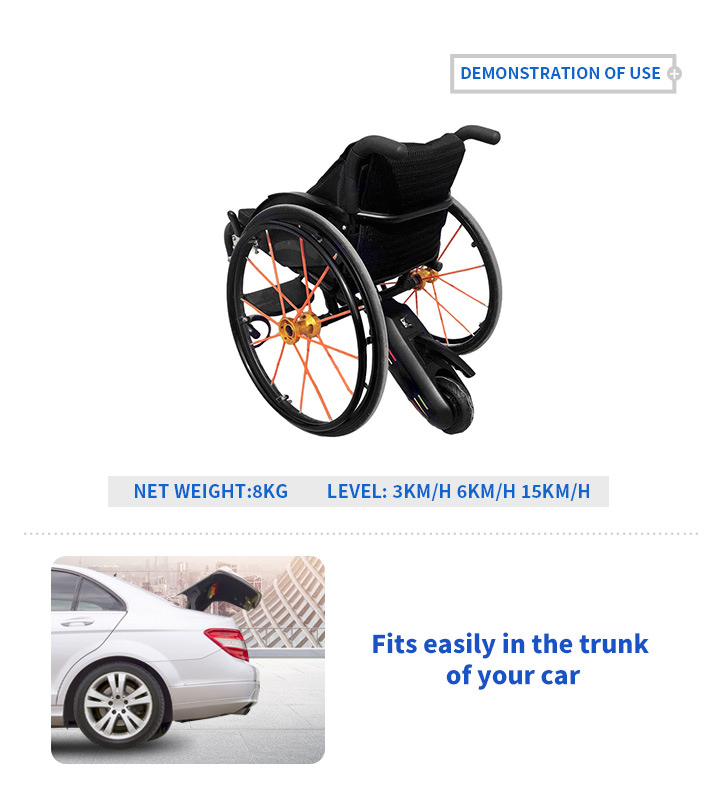 YSH1002 rear motor wheelchair attachment kit