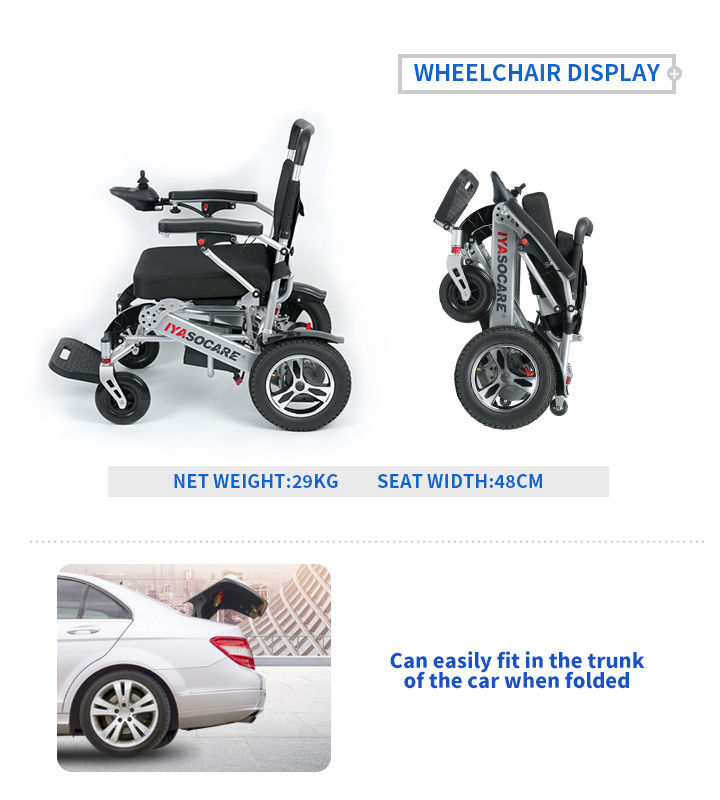 YSE130M Aluminum Power Folding Wheelchair