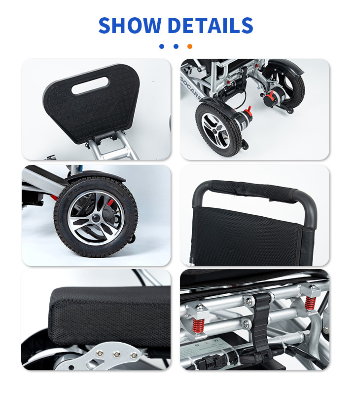 YSE130M Aluminum Power Folding Wheelchair