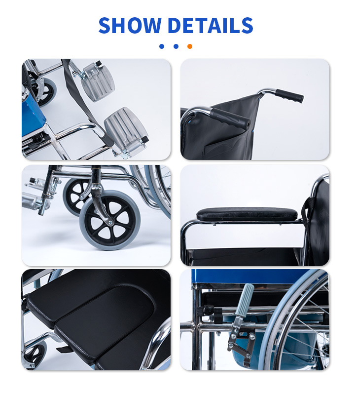 YSM2017 Folding Manual Commode 809 Wheelchair