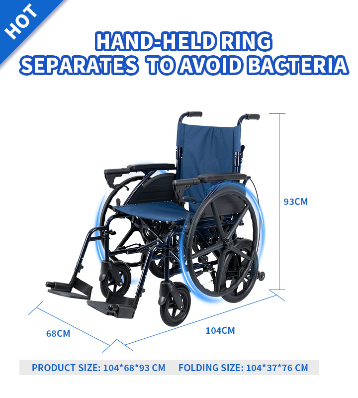 Anti-Cross-Infection Ergonomic Manual Wheelchair YSM2025