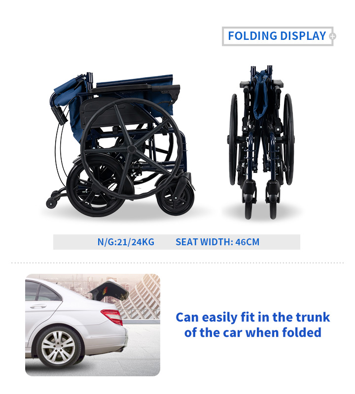 Anti-Cross-Infection Ergonomic Manual Wheelchair YSM2025