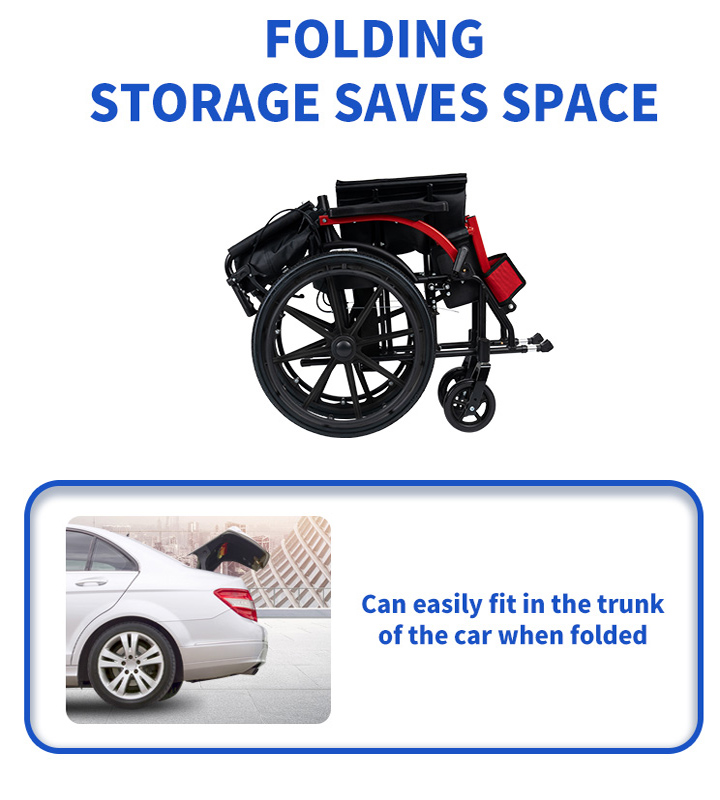 YSM2012 Portable Travel Folding Lightweight Wheelchair