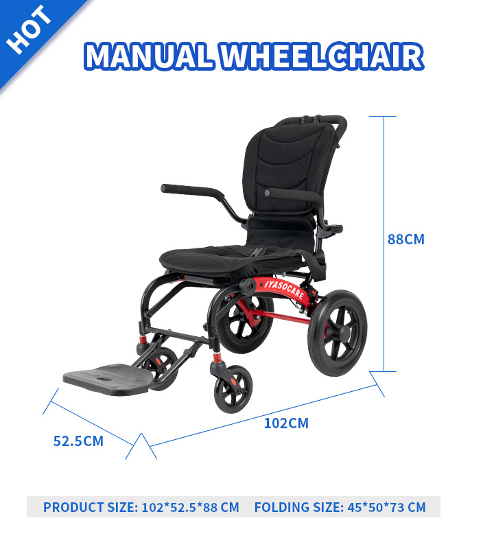 YSM2028 Air Plane Portable Lightweight Wheelchair
