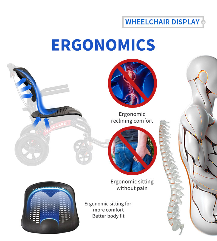 YSM2028 Air Plane Portable Lightweight Wheelchair