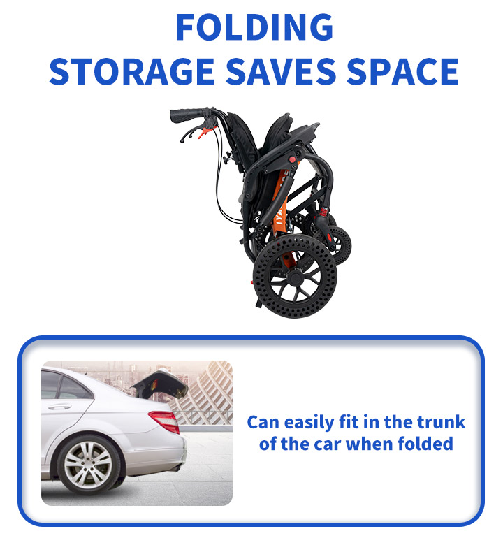YSM2029 Ergonomic Seat Portable Airplane Wheelchair