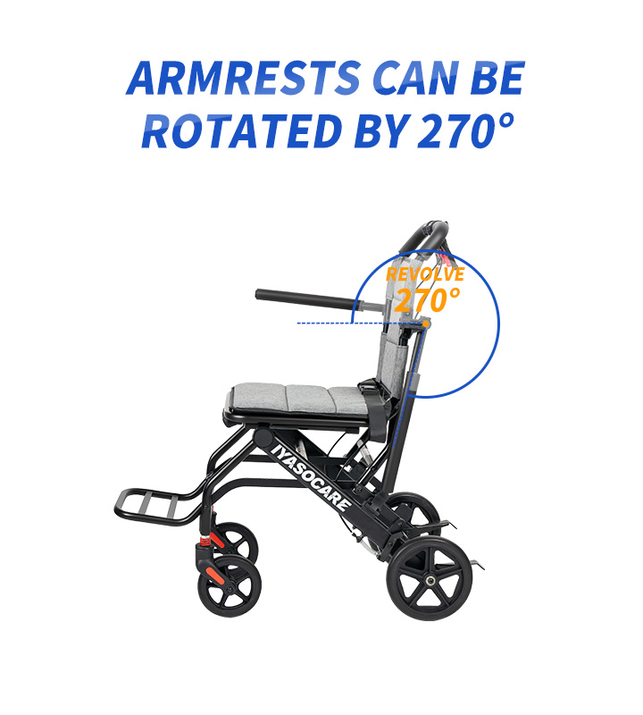 YSM2031 Lightweight Folding Airplane Travel Wheelchair
