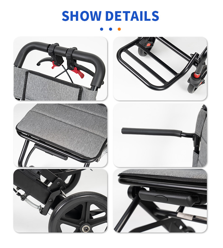 YSM2031 Lightweight Folding Airplane Travel Wheelchair