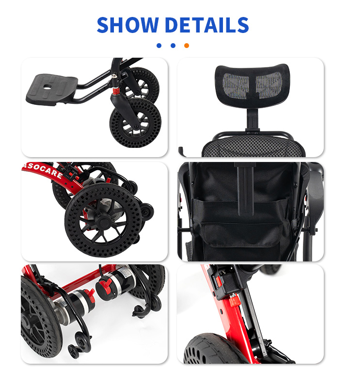YSE147 Lightweight Folding Headrest Ergonomic Electric Wheelchair
