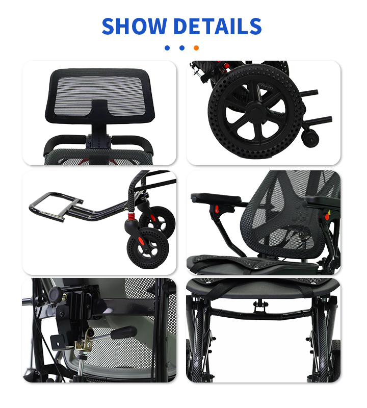 YSM2027 Folding Reclining Ergonomic Seat Wheelchair