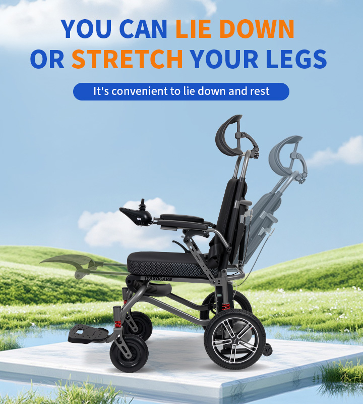 YSE148 Lying Down Electric Foldable Wheelchair