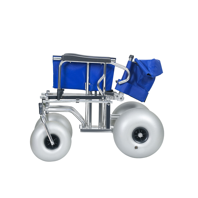 YSB02 Stainless Steel Folding Floating Beach Wheelchair