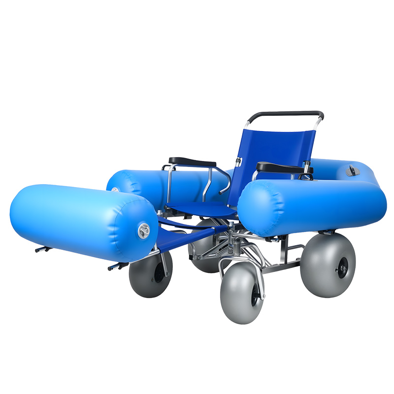 YSB02 Stainless Steel Folding Floating Beach Wheelchair